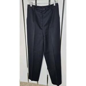 Pendleton Wool Pants‎ Women 10P Black High Waist Pleated USA Workwear Career